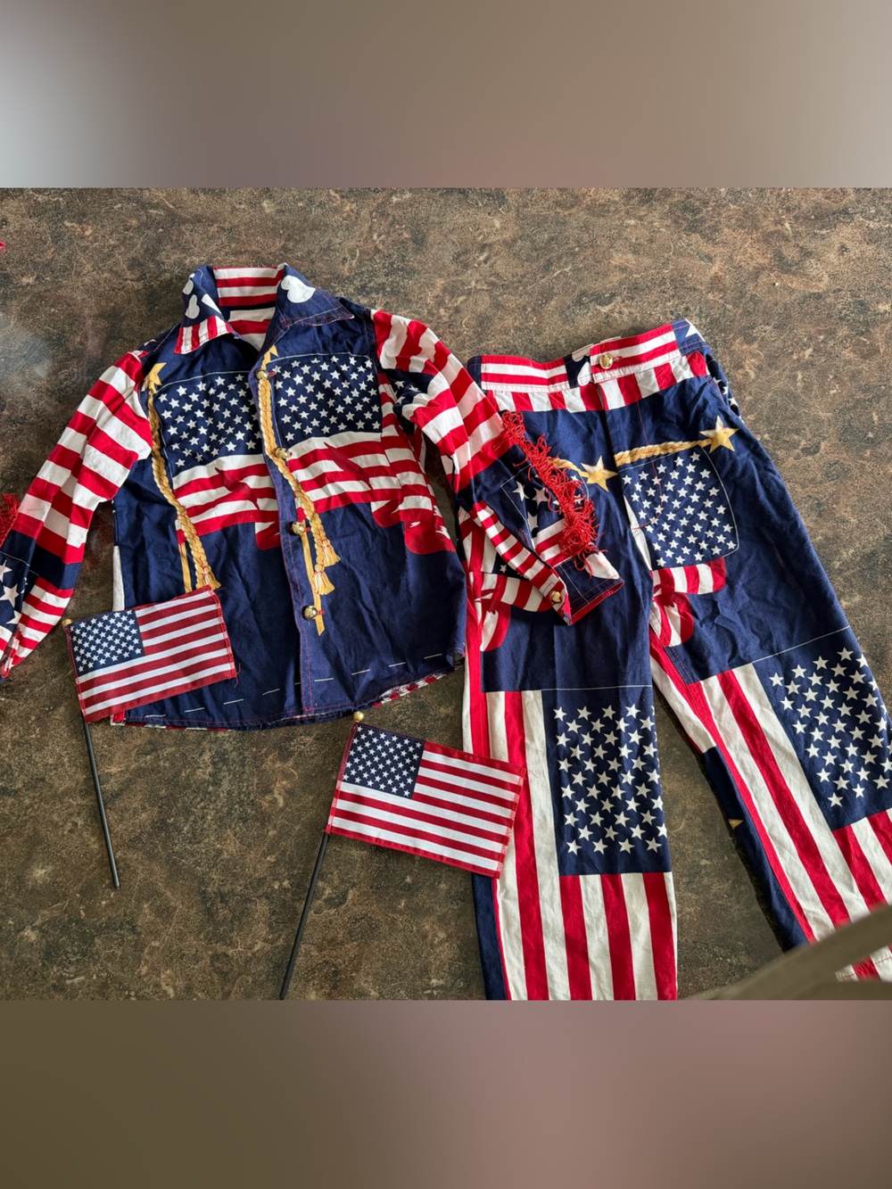 Patriotic American Flag Two-Piece rodeo Set - Red, White & Blue